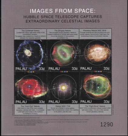 US 524 Trust Territories Palau NH VF Hubble Images M/S