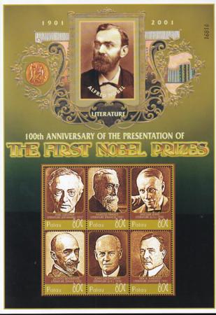 US 624-26 Trust Territories Palau NH VF Nobel Prize Winners M/S