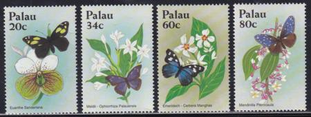 US 670-73 Trust Territories Palau NH VF Flowers