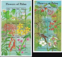 US 674-75 Trust Territories Palau NH VF Flowers M/S