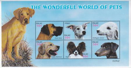 US 681 Trust Territories Palau NH VF Dogs M/S