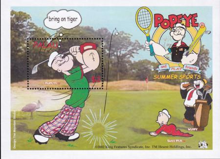 US 697 Trust Territories Palau NH VF Popeye Golf S/S