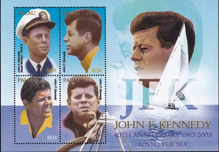 US 713 Trust Territories Palau NH VF Kennedy M/S