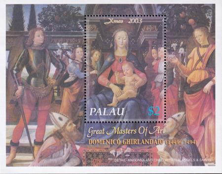 US 745 Trust Territories Palau NH VF Christmas S/S