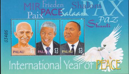 US 769 Trust Territories Palau NH VF Year Of Peace S/S