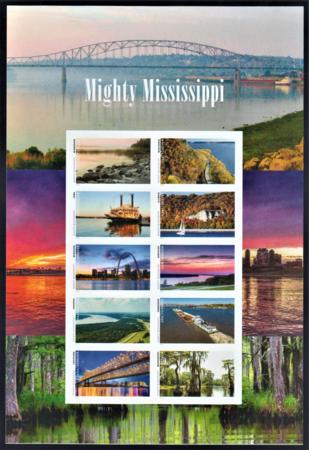 US 5698v Modern Imperf Mighty Mississippi Sheet