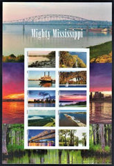US 5698v Modern Imperf Mighty Mississippi Sheet