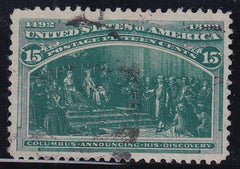 US 238 Early Commemoratives Used VF-XF Light Cancel