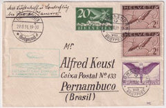 Switzerland 1931 1st South American Flight Cover to Pernambuco