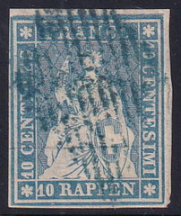 Switzerland 32A SBK 23F Used VF-XF 10rp Thin Paper - Late Impression. 4 FL With Margins All Around
