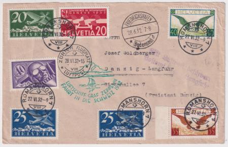 Switzerland 1932 Swiss Flight to Danzig