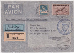 Switzerland 1933 First South America Flight Cover