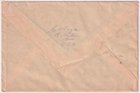 Switzerland 1933 Cover  to USA Marked SS Bremen Cherbourg