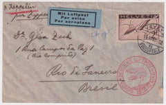 Switzerland 1935 6th South American Flight Cover to Rio