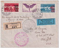 Switzerland 1936 10th North America Hindenburg Flight Cover