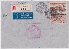 Switzerland 1938 Registered Airmail Cover Flims Walhaus to Buenos Aires