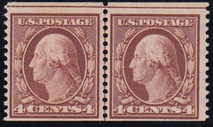 US 354 Washington / Franklin Mint LH F-VF Line Pair Very LH, Looks NH - Wide Large Margins