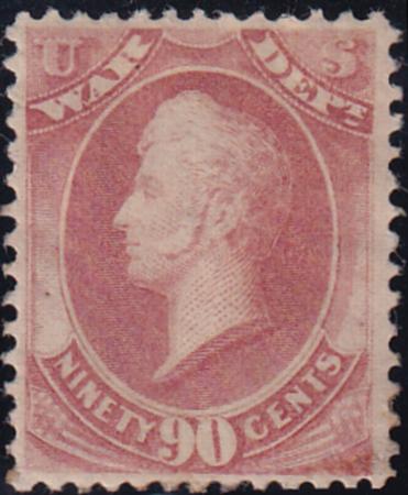 US O93 Officials Mint H VF Hinge Remnant, Slight Crease Bottom Edge Left