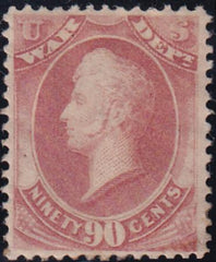US O93 Officials Mint H VF Hinge Remnant, Slight Crease Bottom Edge Left