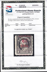 US Shanghai Overprint K16 LH AVE PSE Cert