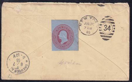 US U278(+U277, U280 Cut Squares Not Recognized) 1885 Bayou Goula, LA To Germany Great Usage