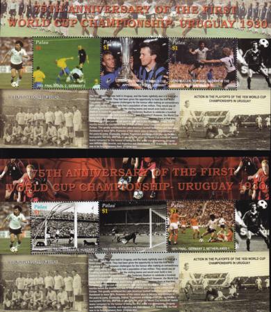 US 837-38 Trust Territories Palau NH VF World Cup 75th Anniv. M/S