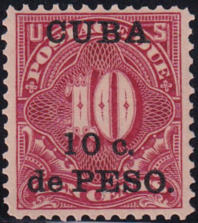 US Possessions - Cuba J4 LH VF Barely Hinged