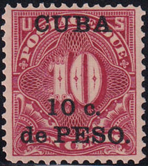 US Possessions - Cuba J4 LH VF Barely Hinged