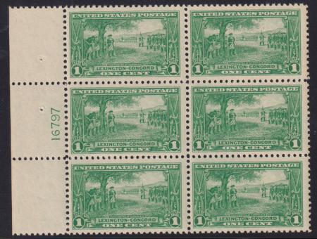 US 617 NH VF Plate Block