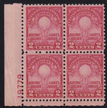 US 655 NH F-VF Plate Block