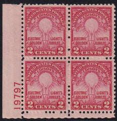US 655 NH F-VF Plate Block A Couple Of Inner Perfs