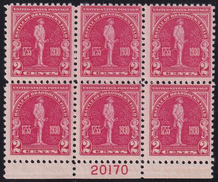 US 688 NH F Plate Block