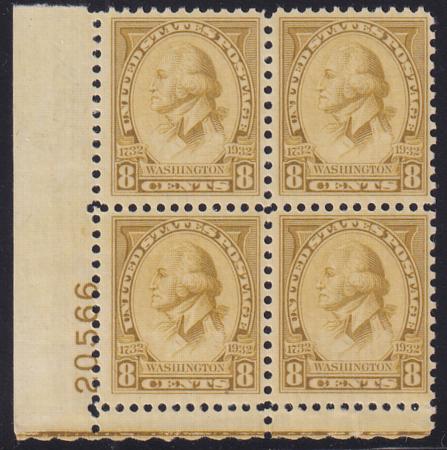US 713 NH F-VF Plate Block