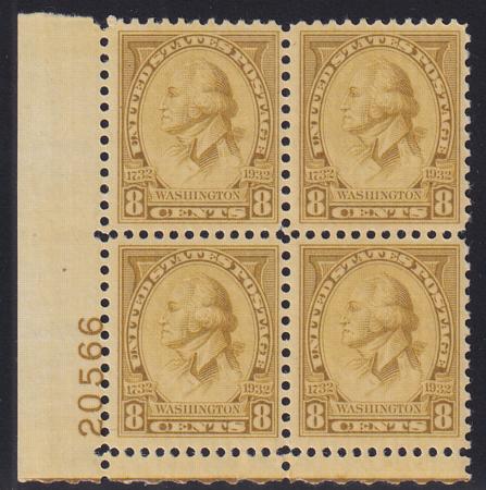 US 713 NH F-VF Plate Block