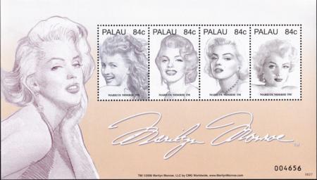 US 872 Trust Territories Palau NH VF Marilyn Monroe M/S