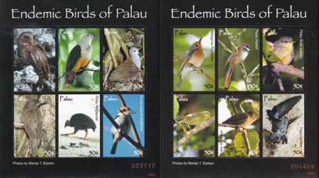 US 888-89 Trust Territories Palau NH VF Birds M/S