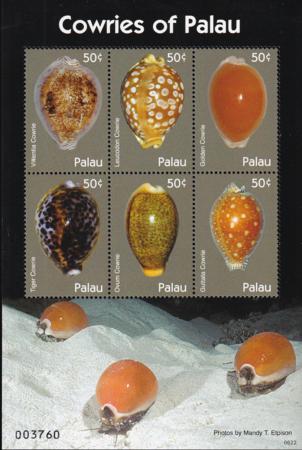 US 918 Trust Territories Palau NH VF Cowries M/S