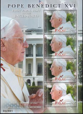 US 938 Trust Territories Palau NH VF Pope Benedict Visit