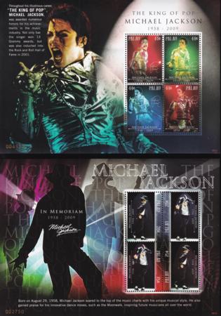 US 955-56 Trust Territories Palau NH VF Michael Jackson M/S