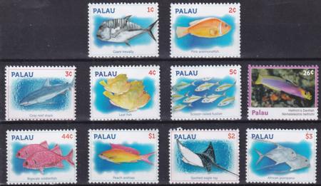 US 979-88 Trust Territories Palau NH VF Fish 1c-$3