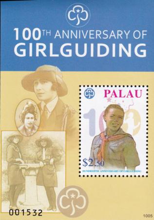 US 1008 Trust Territories Palau NH VF Girl Guiding S/S