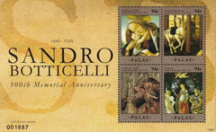 US 1014 Trust Territories Palau NH VF Botticelli Painting Sheet