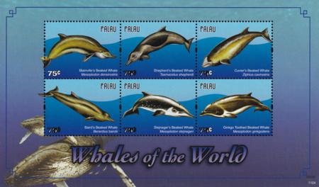 US 1035 Trust Territories Palau NH VF Whales Sheet