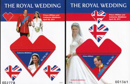 US 1049-50 Trust Territories Palau NH VF Wedding S/S Set Of 2