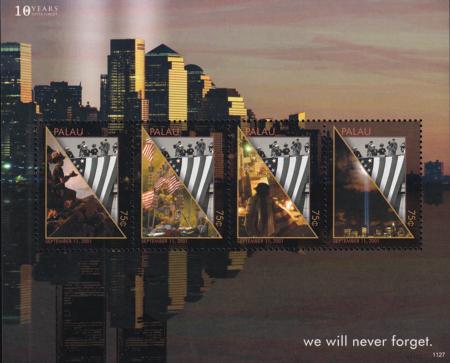 US 1062 Trust Territories Palau NH VF September 11 Memorial