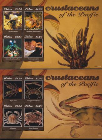 US 1068-69 Trust Territories Palau NH VF Crustaceans Sheet Set
