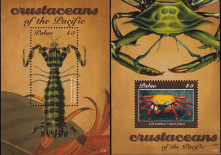 US 1070-71 Trust Territories Palau NH VF Crustaceans S/S Set Of 2