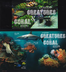 US 1072-73 Trust Territories Palau NH VF Sea Creatures Set Of 2 Sheets