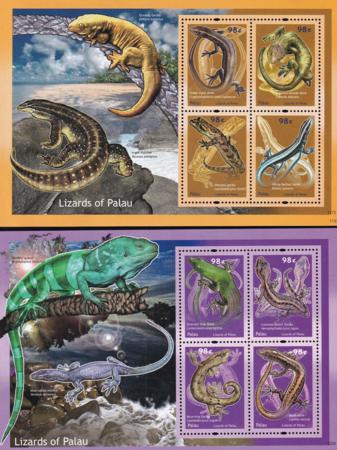 US 1080-81 Trust Territories Palau NH VF Lizards Sheets