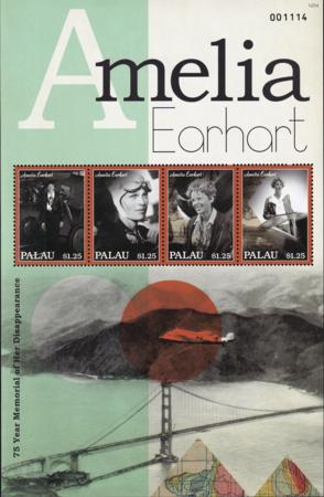 US 1089 Trust Territories Palau NH VF Amelia Earhart Sheet